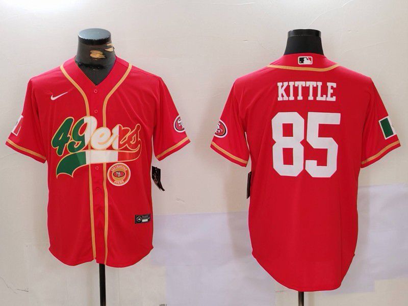 Men San Francisco 49ers #85 Kittle Red Second generation Mexican Joint Name 2024 Nike Limited NFL Jersey style 3->san francisco 49ers->NFL Jersey